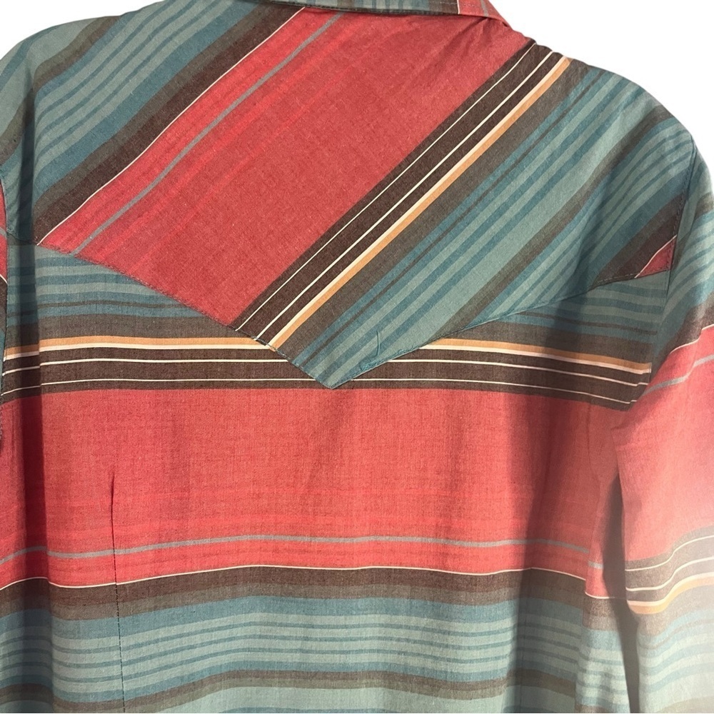 Sherry Cervi by Resistol Red and Teal Plaid Snap-Up Western Rodeo Shirt Sz S - Picture 4 of 11